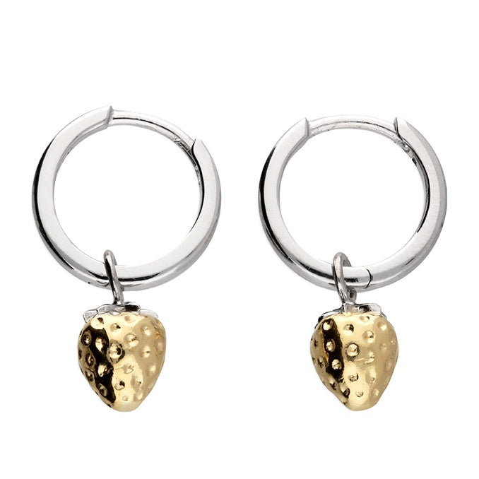 Gold on sale strawberry earrings