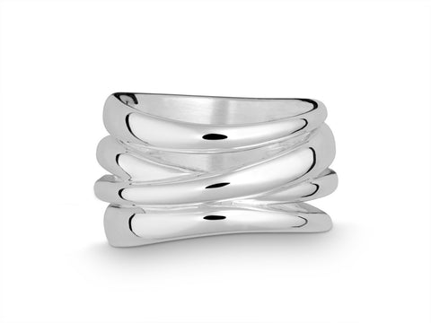 Silver Multi Layer Ring