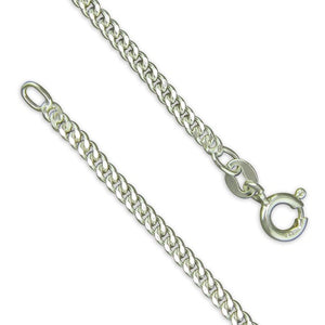 Sterling Silver Medium weight 24" Curb Chain Necklace