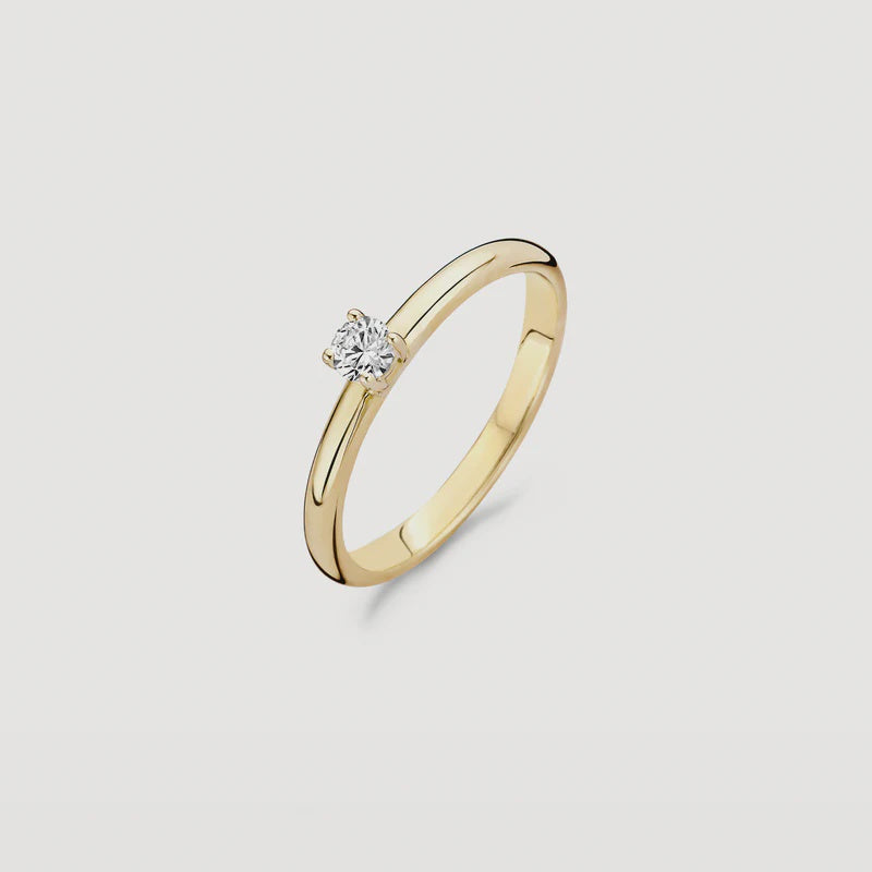 Blush AP 14ct Gold Zirconia Stacking Ring