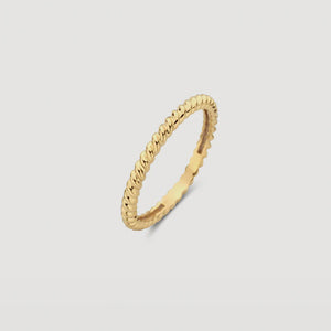 Blush AP 14ct 2mm Gold Twist Stacking Ring