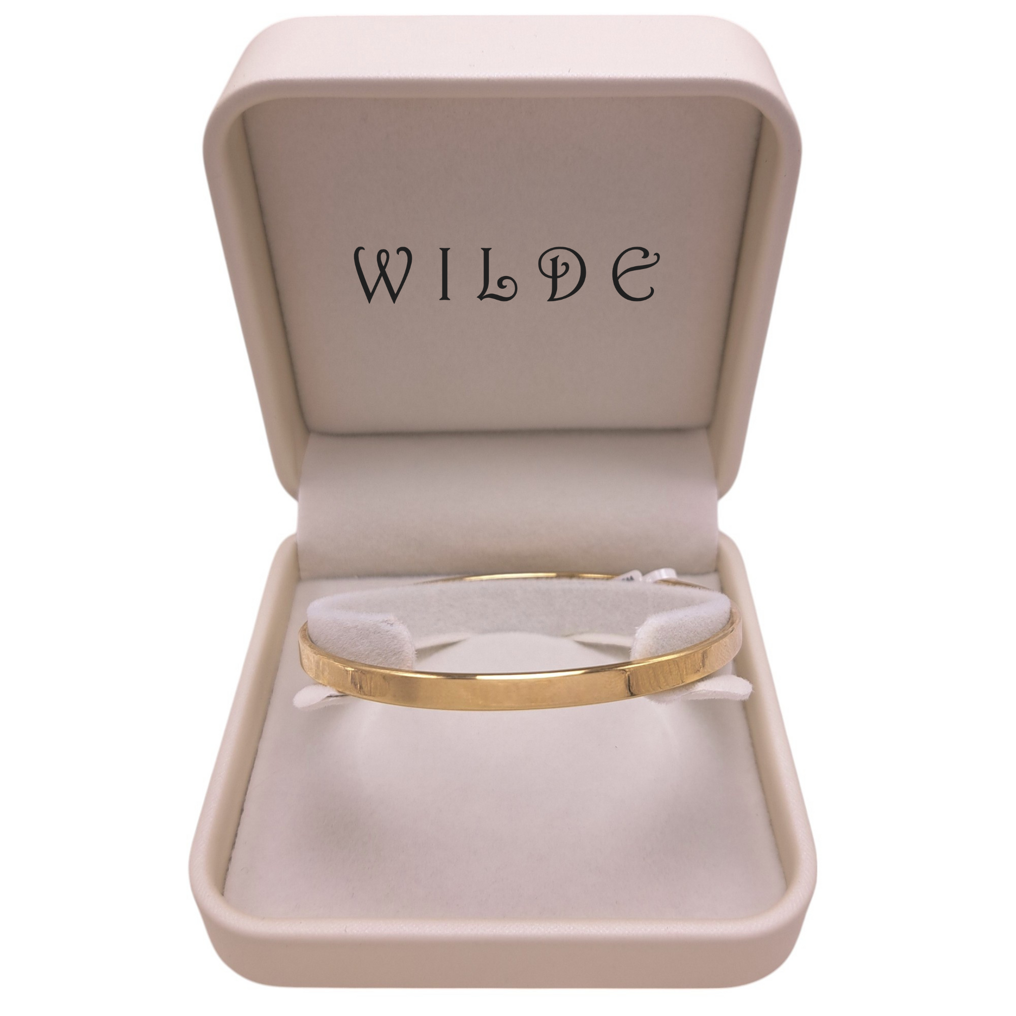 9ct Gold Round Polished Bangle - 4.5mm Strip Wire