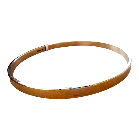 9ct Yellow Gold, Round, 4.5mm Strip Polished Bangle