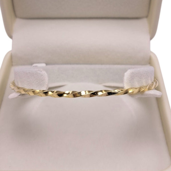 9ct Gold Round Twisted Bangle