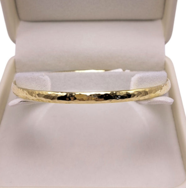 9ct Gold Hammered Court Bangle