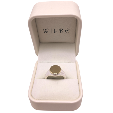 9ct Polished Gold Top Signet Ring