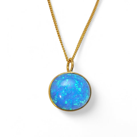 Yaron Morhaim Gold Opalite Pendant Necklace