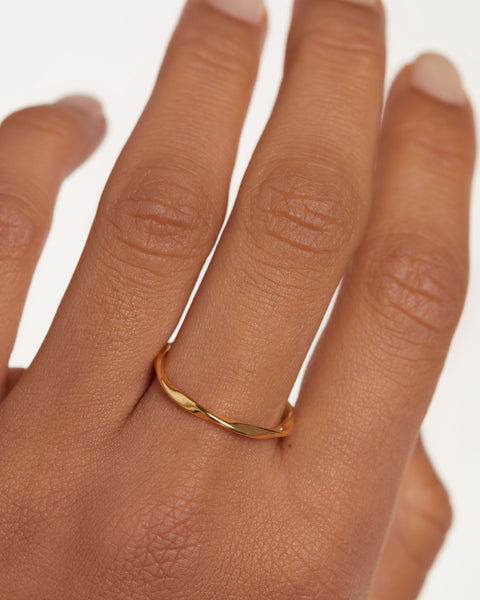 PDPAOLA Gold Spiral Ring