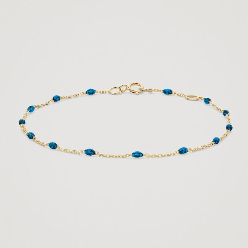 Blush AP 14ct Gold & Blue Resin Bracelet