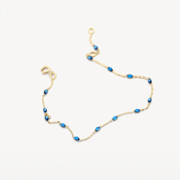 Blush AP 14ct Gold & Blue Resin Bracelet