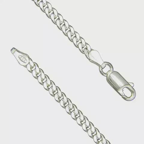 18 in Silver Chain Heavy Curb