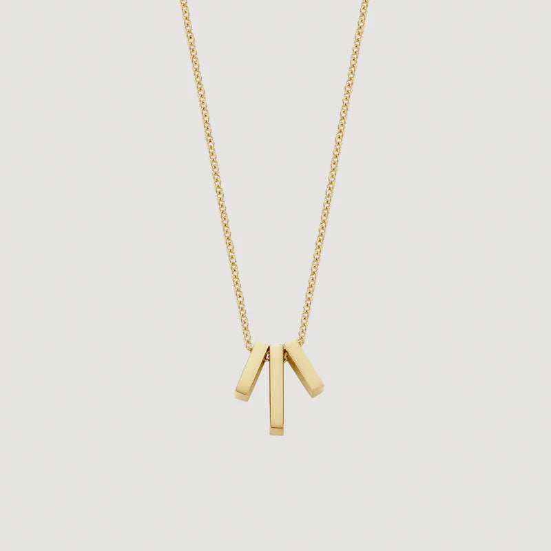 Blush 14ct Gold 3-Bar Necklace