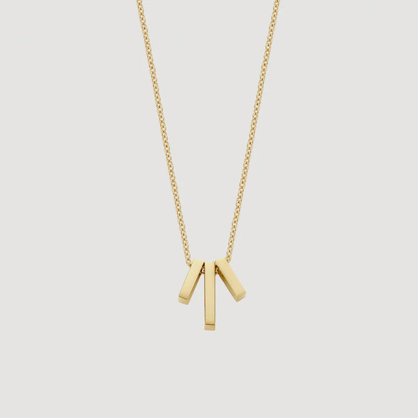 Blush 14ct Gold 3-Bar Necklace