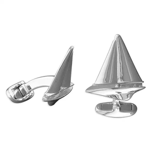 Silver Yacht Cufflinks