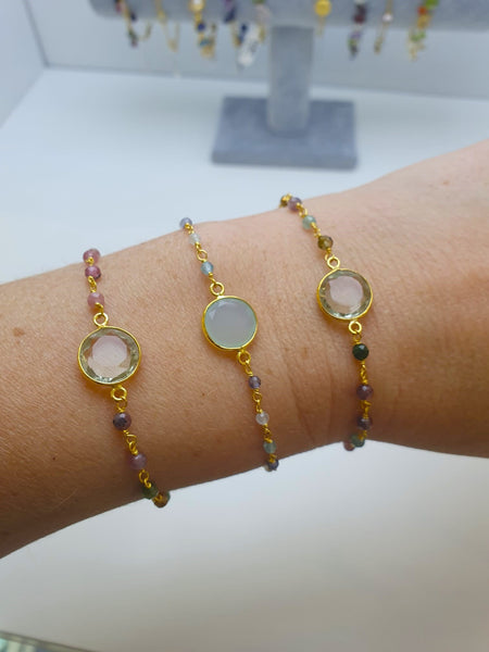 Sara Chalcedony Pendant Bracelet