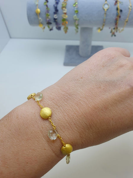 Leonora Gold Gemstone Bracelet