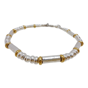 Gold and Silver Bead Bracelet