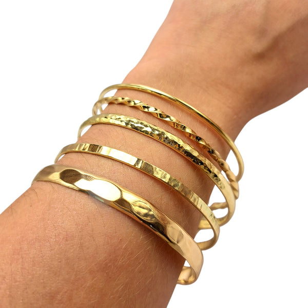 9ct Gold Round Twisted Bangle