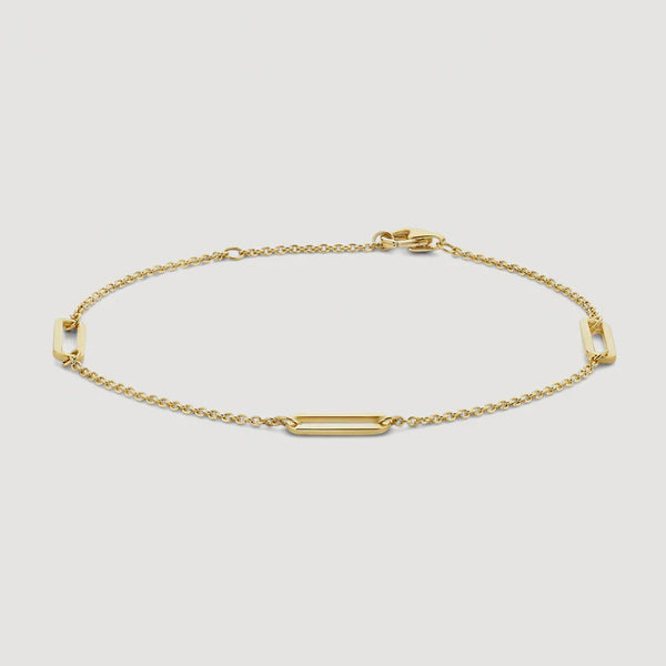 Blush 14ct Yellow Fine Interlink Bracelet