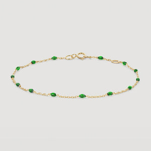 Blush AP 14ct Gold & Green Resin Bracelet