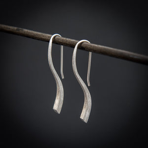 Silver Short Flick drop Earrings