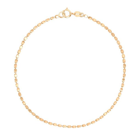 9ct Gold Diamond Cut Chain Bracelet