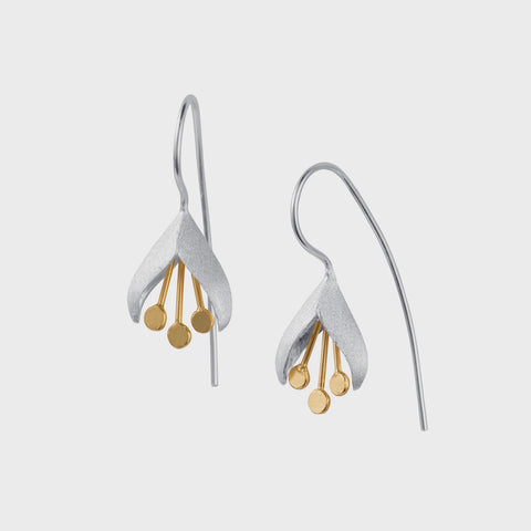 Christing Ranger Gold and Silver Snowdrop Earrings