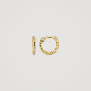 Blush AP 14ct Gold 1.5mm Twist Huggie Hoop Earrings