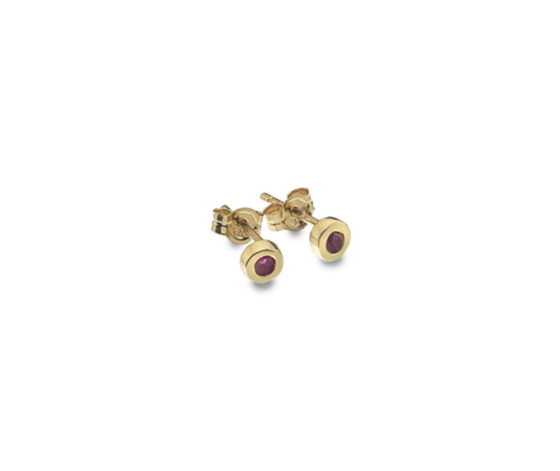 9ct Gold 3.5mm Ruby Studs