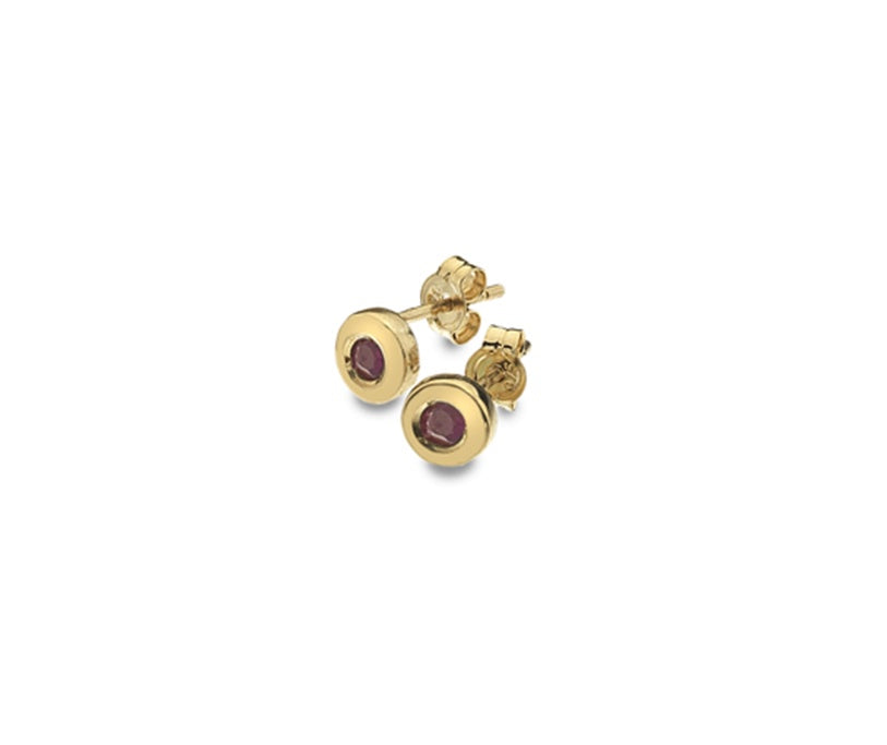 9ct Gold 4.5mm Ruby Studs