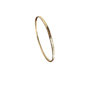 Gold-Fill Hammered 3mm Bangle