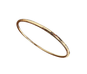 Gold-Fill Hammered Round 3mm Bangle