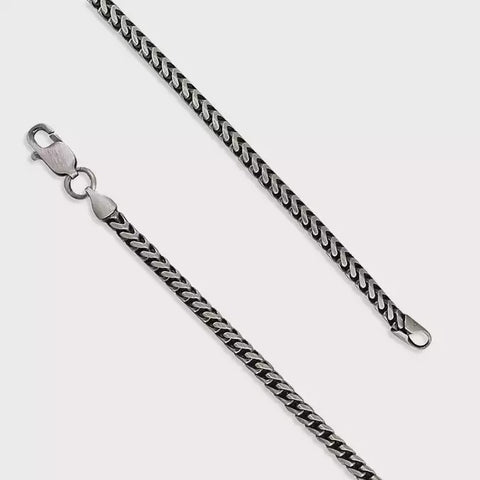 Silver Medium-Oxidised 20" Chain