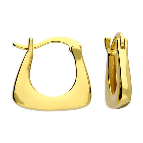 Yellow Gold Handbag Hoop Earrings