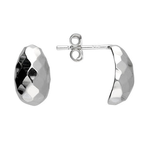 Sterling Silver Mirror Stud Earrings