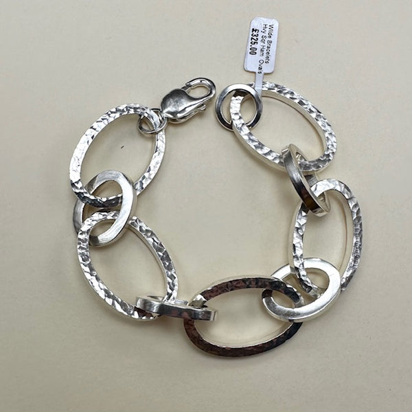 Silver Squared Ovals Bracelet