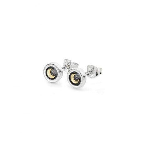 Silver & 9ct Gold Moondance Stud earrings