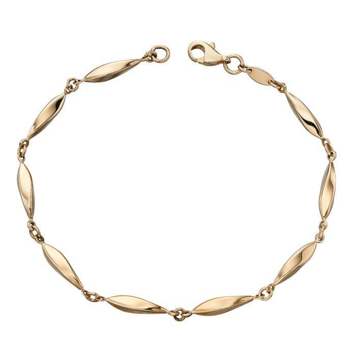 9ct Gold Marquise Link Bracelet