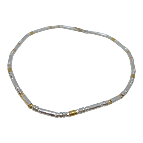 Gold and Silver Beaded Necklace