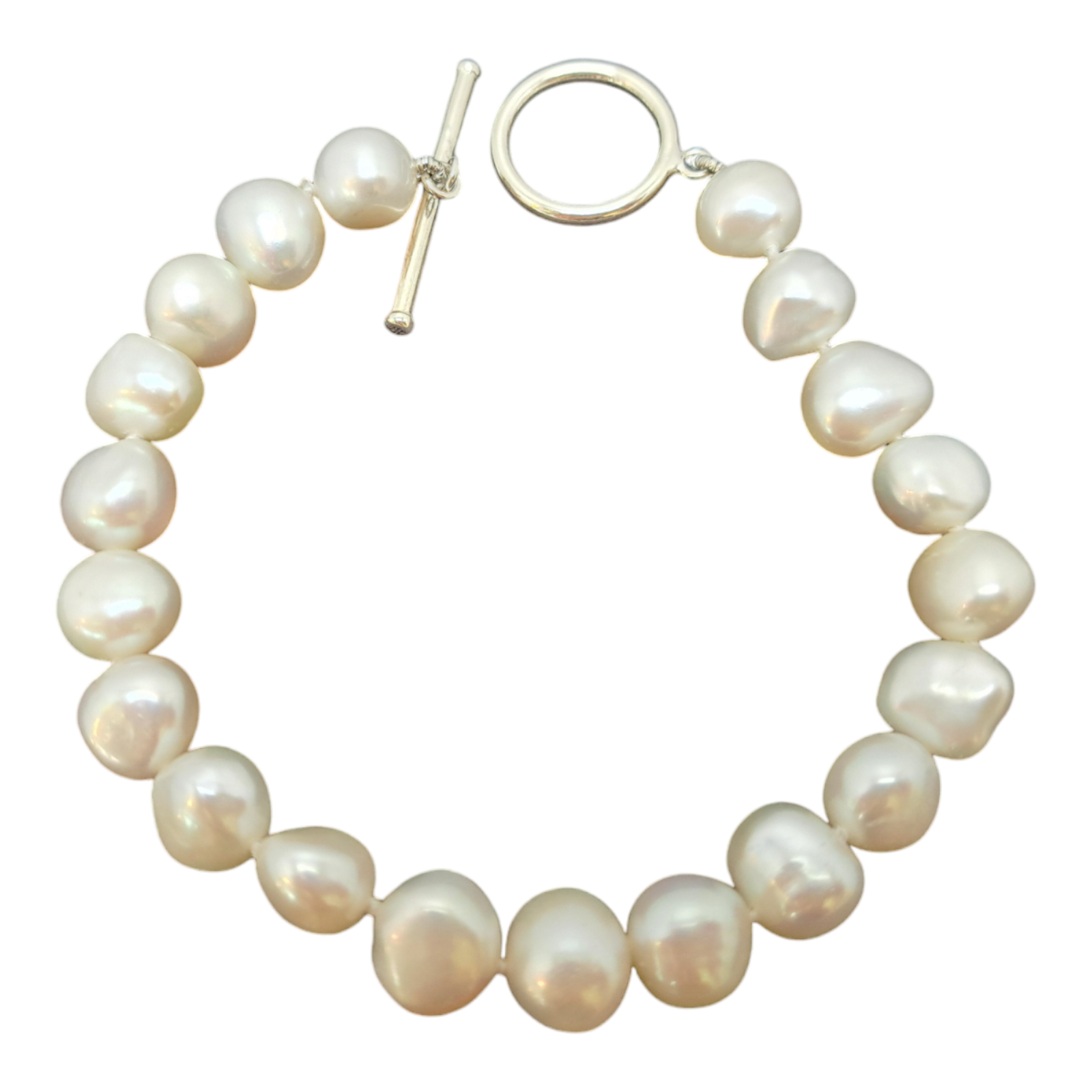 Sterling Silver White Pearl Bracelet