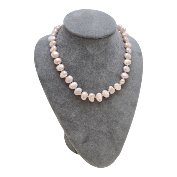 Sterling Silver Pink Pearl Necklace