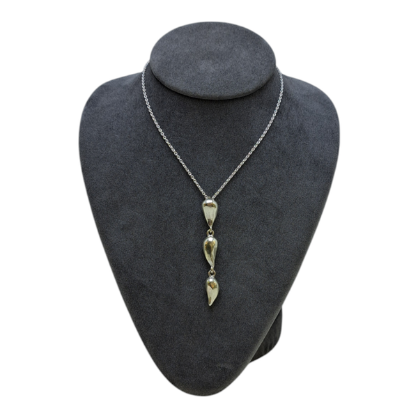 Sterling Silver Shark-Tooth Pendant Necklace