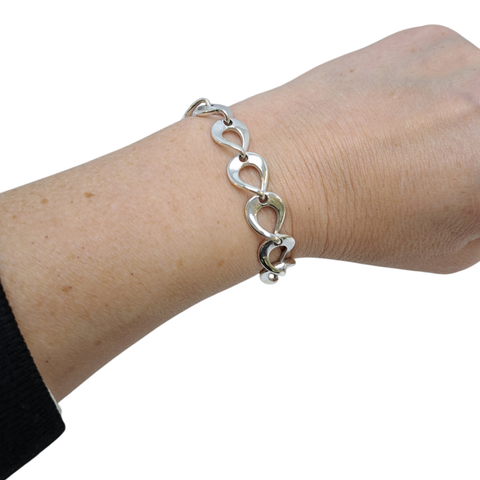 Sterling Silver Interlink Bracelet