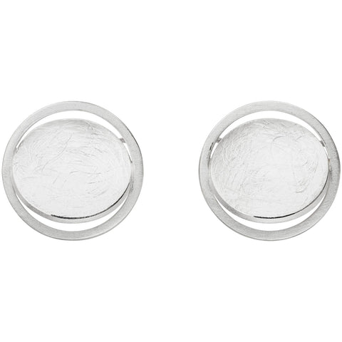 Tezer Tilted Disc Stud Earrings