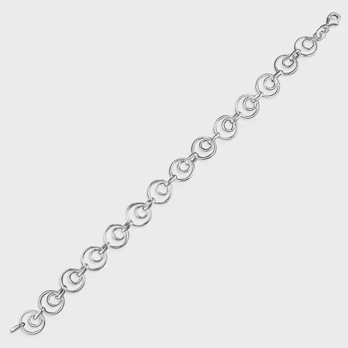 Silver Double Circles Bracelet