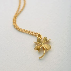 Gold Lucky Clover Necklace