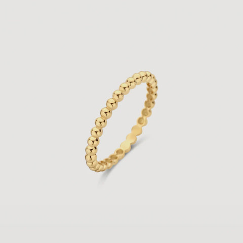 Blush AP 14ct 2mm Gold Spheres Stacking Ring