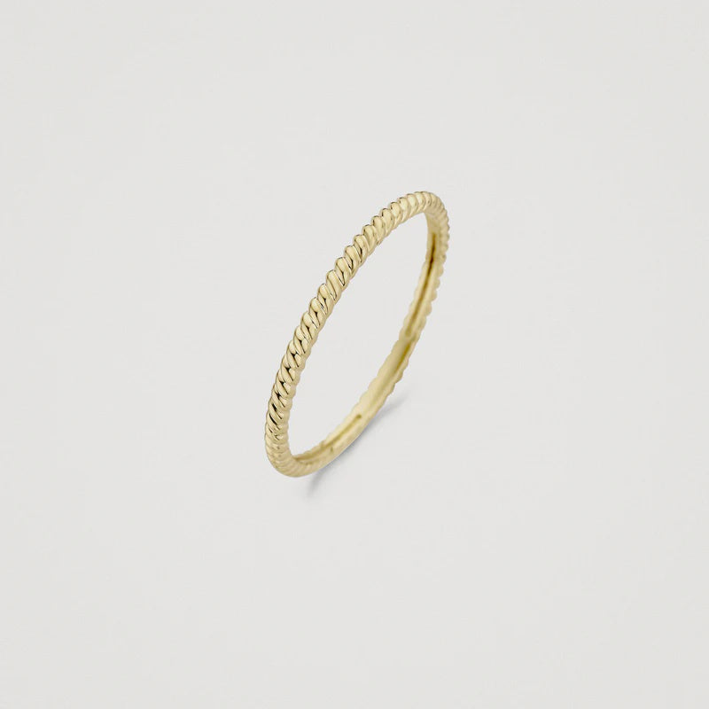 Blush AP 14ct 1.3mm Gold Twist Stacking Ring