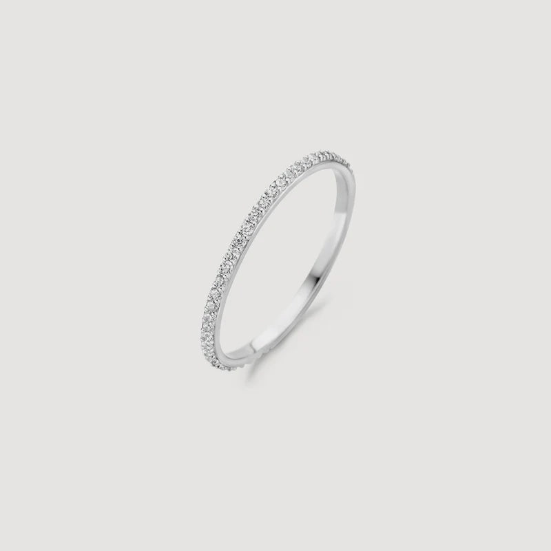 Blush AP 14ct White Gold Pavé Zirconia Stacking Ring