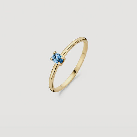 Blush AP 14ct Gold Blue Topaz Stacking Ring